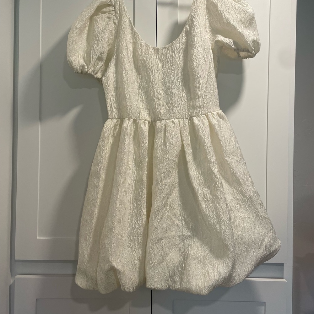 Free People Cream Puff Sleeve Formal Dress